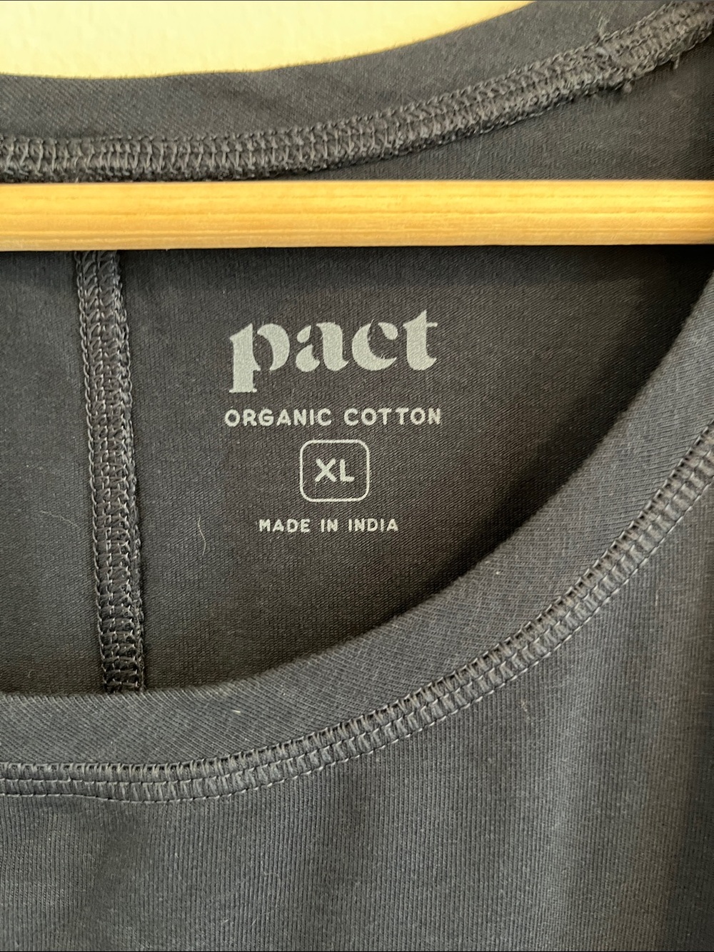 Pact Dark Navy Scoop Tank Top - Picture 2 of 4
